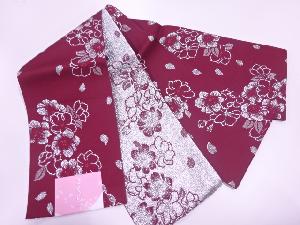 新品　桜模様織出し単衣浴衣帯（ラメ入り）（日本製）